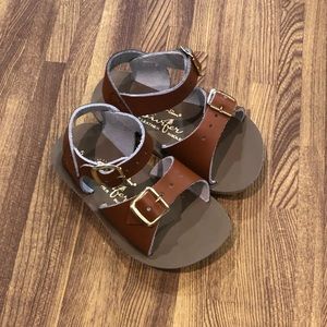 Sun San Surfer Brown Leather Two Strap Sandals